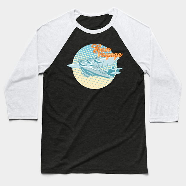 Cartoon plane Baseball T-Shirt by Mechanik